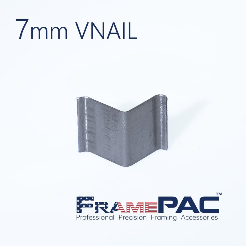 FramePac V Nails for Picture Frames Hardwood 7mm (1/4 Inch) [400 V-Nail Pack, Loose] - (for use in Manual V Nailer for Picture Framing, Hand V Nailer for Picture Frames, Manual Picture Frame Joiner) - Image 3